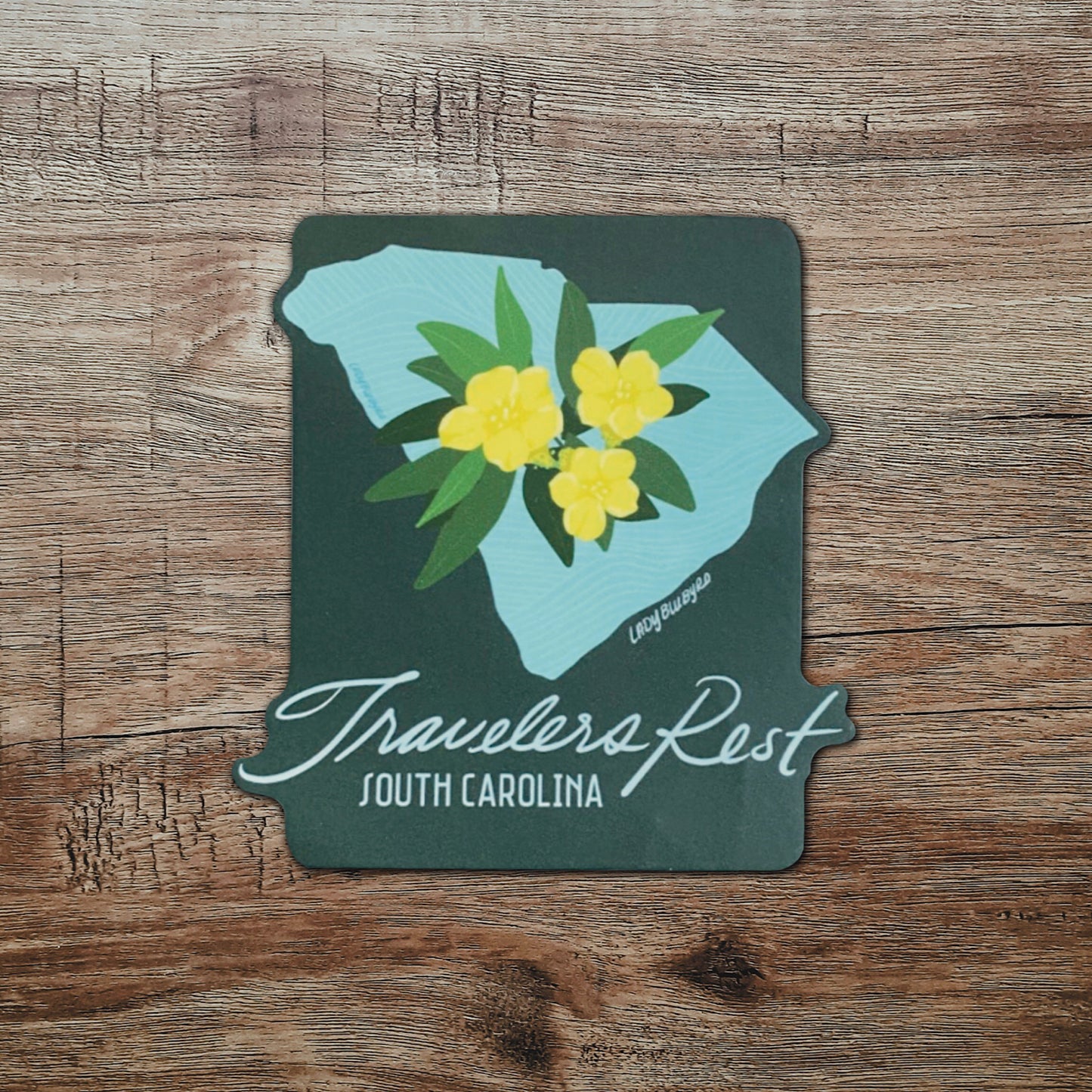 (loc) sticker | "Travelers Rest"