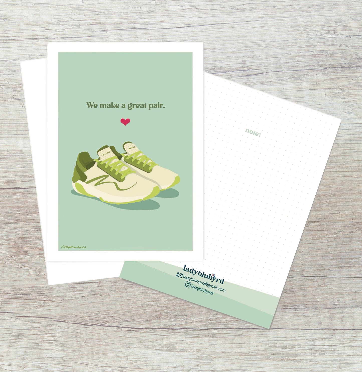 (stpk) "We Make a Great Pair" pocket card