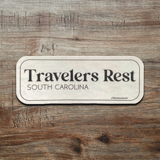 (loc) sticker | "Travelers Rest, SC"