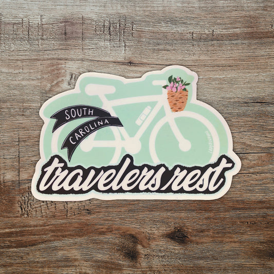 (loc) sticker | "Travelers Rest Bicycle"