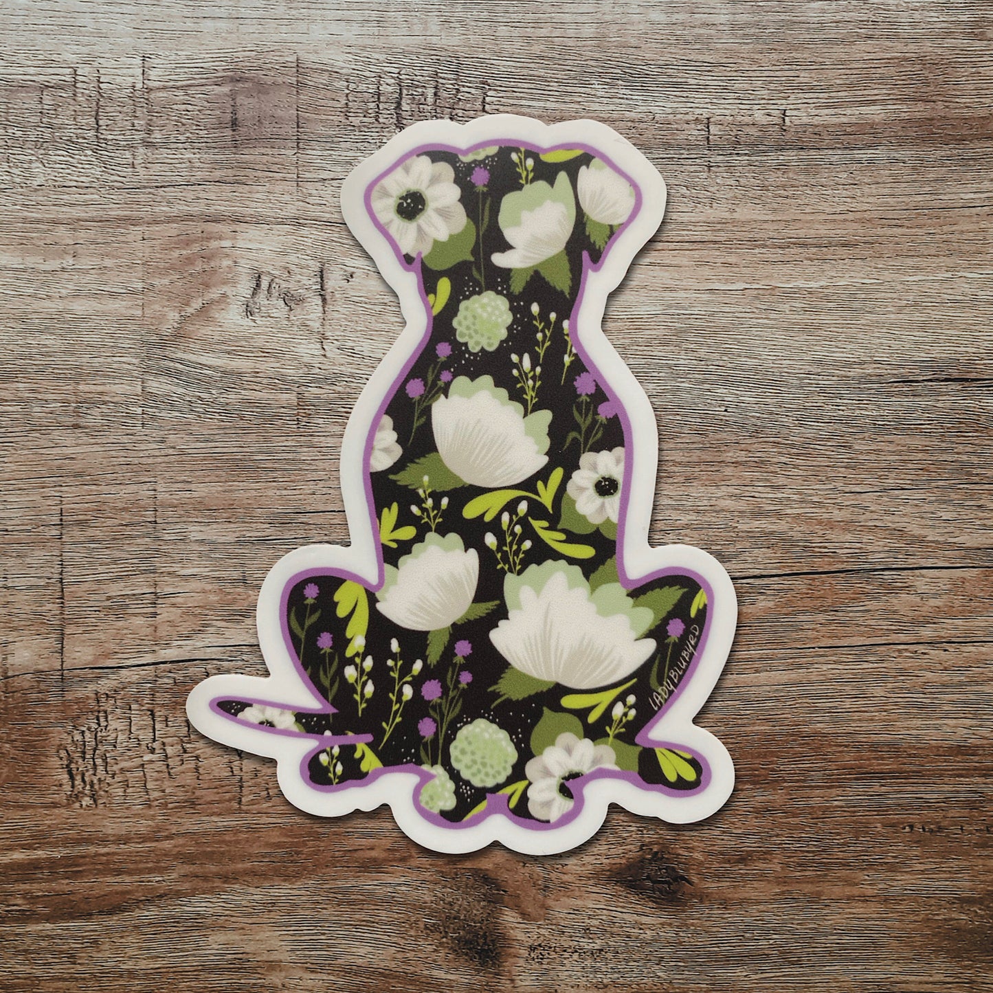 (pet) sticker | "Floral Dog"