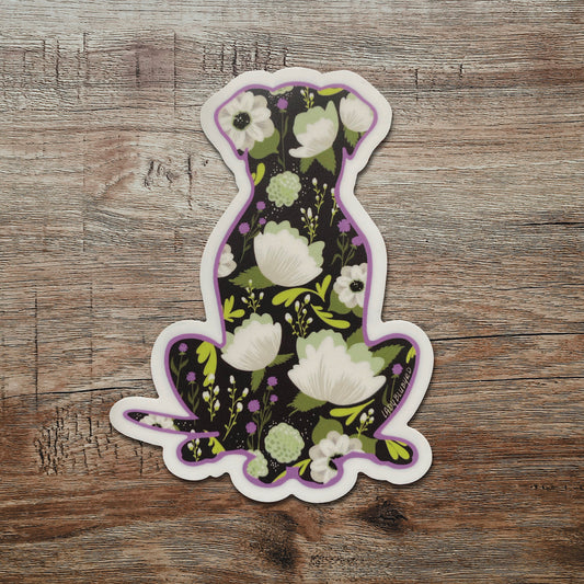 (pet) sticker | "Floral Dog"