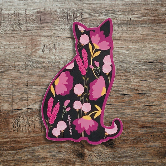 (pet) sticker | "Floral Cat"
