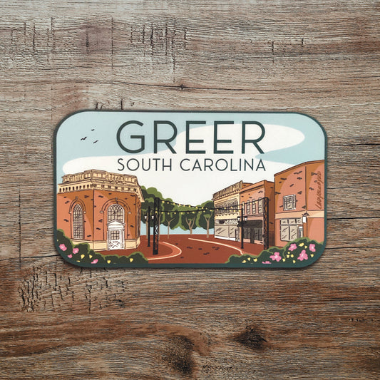 (loc) sticker | "Trade Street Greer"
