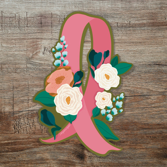 (flor) sticker | “Breast Cancer Awareness Ribbon”