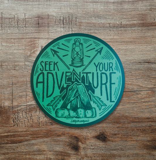 (outdr) sticker | "Seek Your Adventure" (grn)