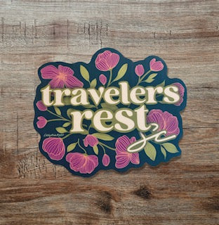 (loc) sticker | "Floral Travelers Rest"