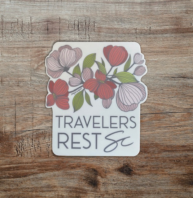 (aLoc) sticker | "Travelers Rest Floral Badge"